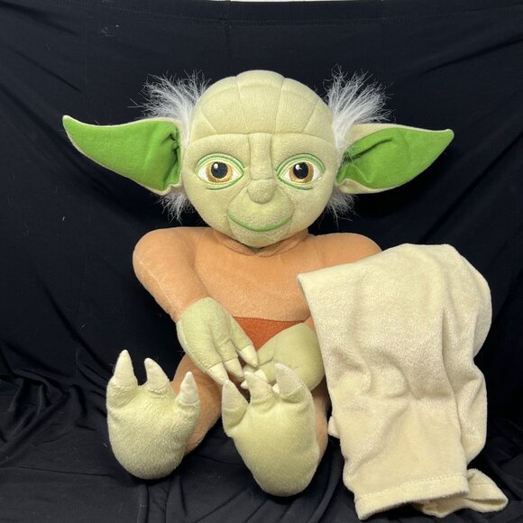Star Wars Yoda Plush Stuffed Animal Removeable Jedi Robe Jay Franco 13" Sitting - Picture 8 of 11
